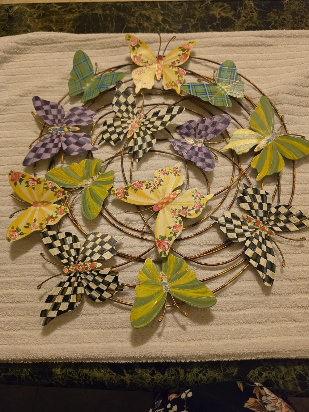 WHIMSY Hand-Painted Multi-Color Butterfly Wall Decor